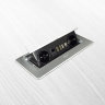 Блок розеток выдвижной горизонт, SMART OFFICE-2, серебристая